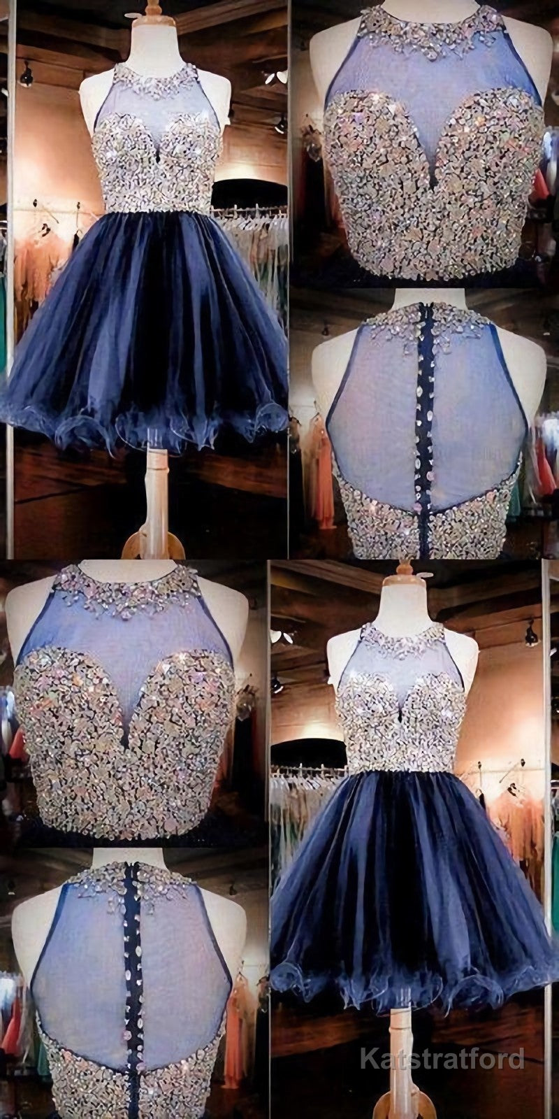 Charming Great Cute Homecoming Dress, Homecoming Dress, Blue Homecoming Dress, E0952