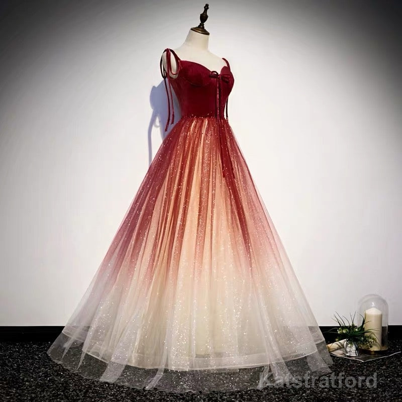 Fairytale Red Gradient Prom Dress