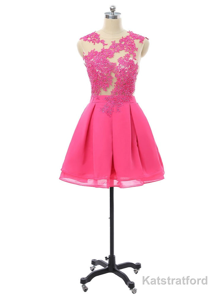 Homecoming Dresses A-line Cap Sleeves Short Mini