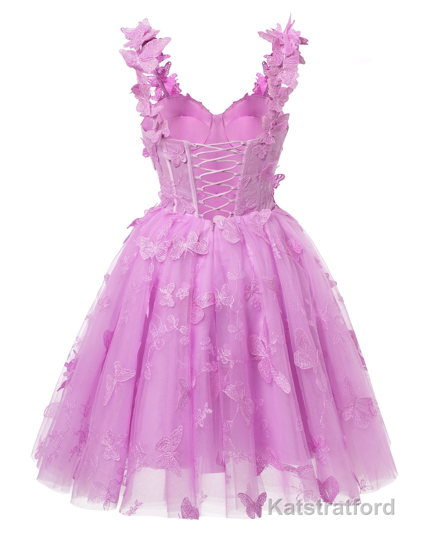 Burgundy 3D Butterfly Lace Applique Tulle Homecoming Dress for Teens Sweetheart Mini Short Prom Dresses