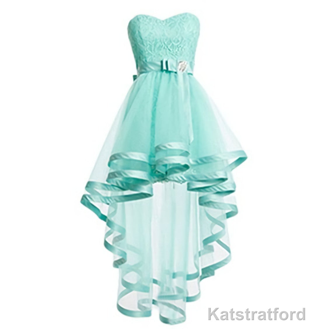 Mint Tulle Homeocming For Teens Simple Short Lace Prom Dresses