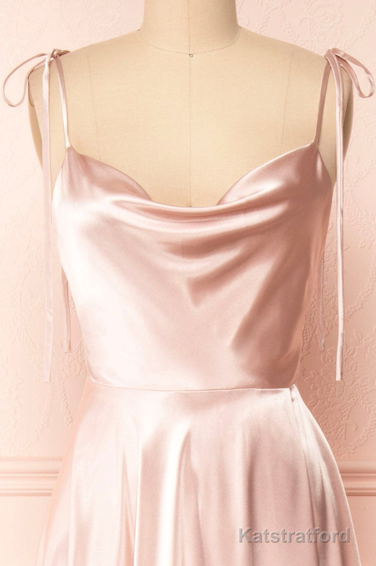 Simple Satin Long Prom Dresses, A-Line Formal Evening Dresses