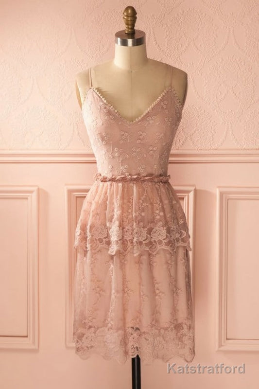 Amazing Backless Homecoming Dresses Spaghetti Straps Homecoming Dresses