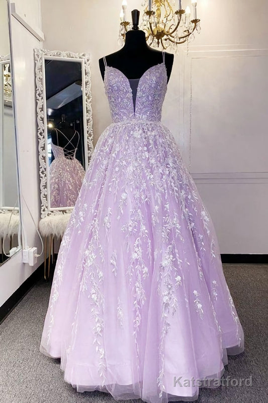 A Line Lilac A Line Long Formal Dress, Prom Dress
