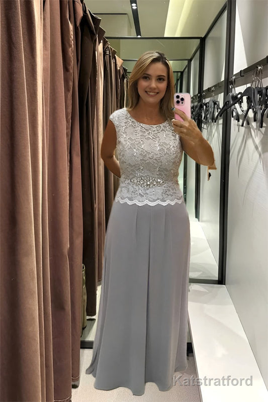 Charming Prom Dress Sleeveless Lace Chiffon Mother of the Bride Dresses