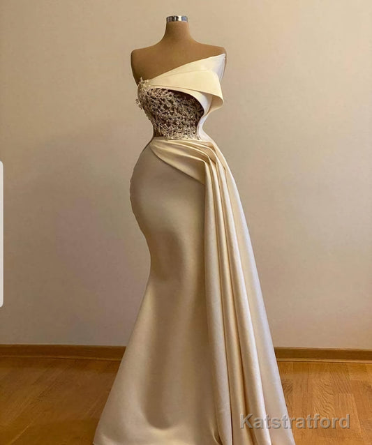 Off Shoulder Ivory Prom Dress With Cape Wedding Gown Bridal Dress, Long Ivory Engagement Dress, African Clothing For Women Porm Dress