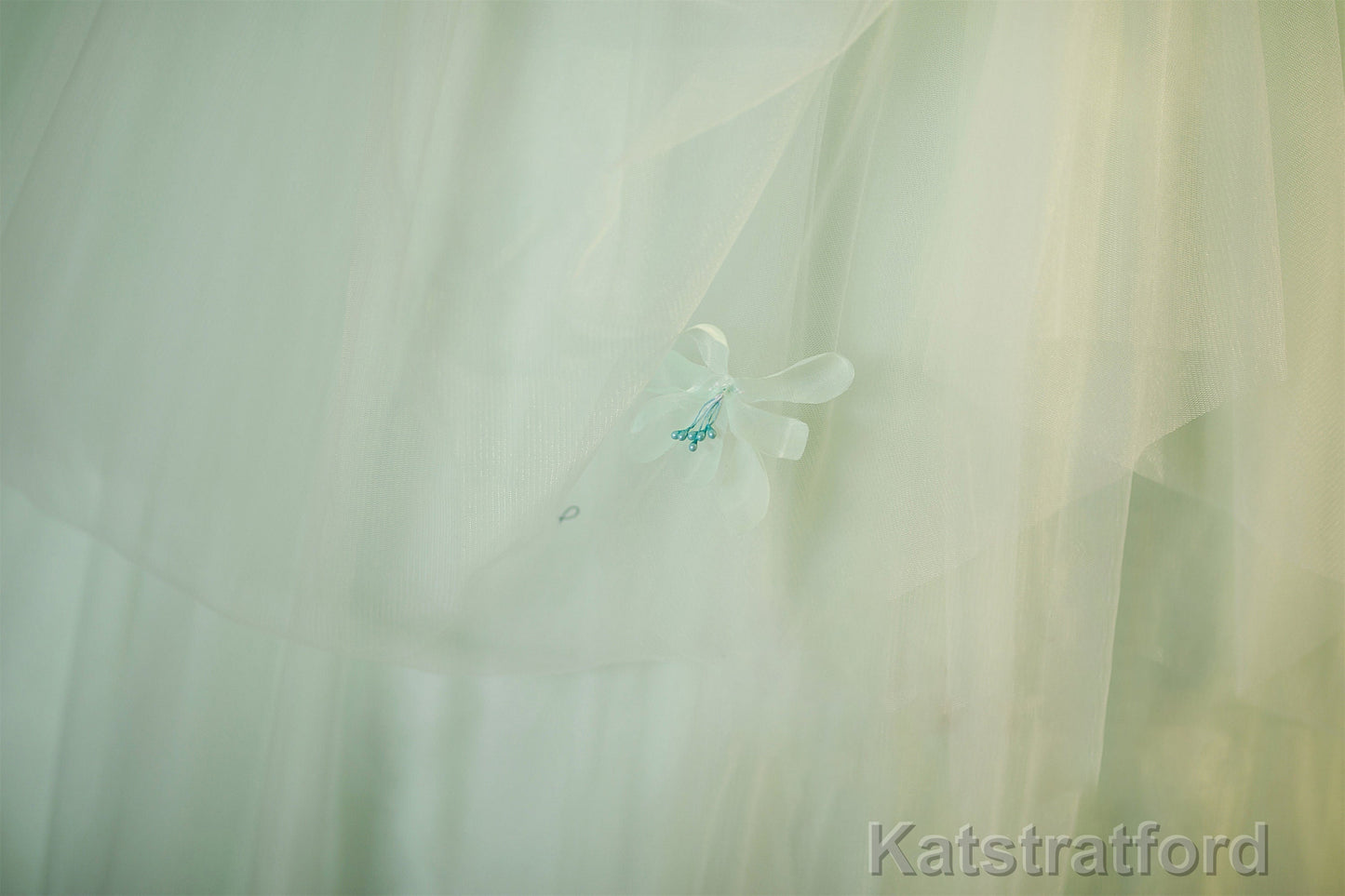 Elegant 3D Flowery Lace Sage Green Tulle Fairy Ball Gown