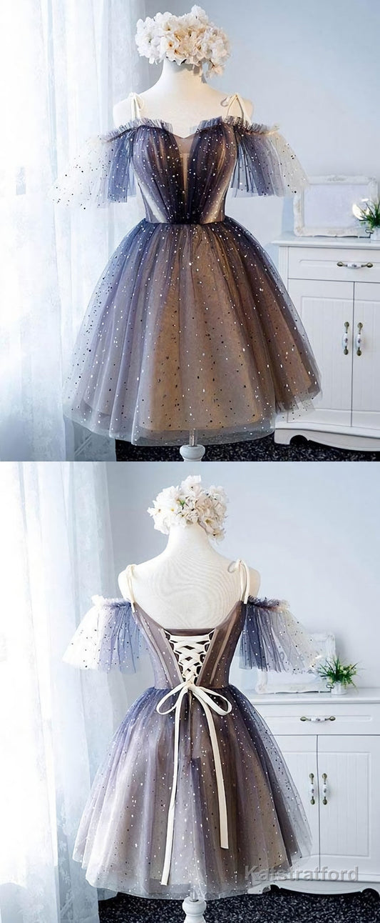Cute tulle short tulle Homecoming Dresses
