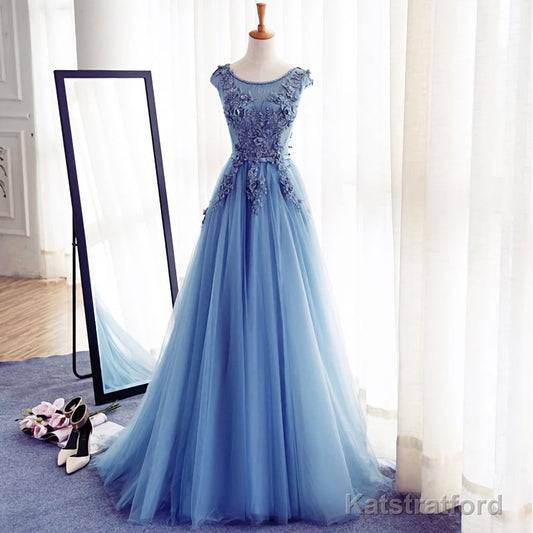 Appliques A Line Prom Dresses, Long Prom Dresses, Cheap Prom Dresses, Evening Dress, Prom Gowns Formal Women Dress, Prom Dress