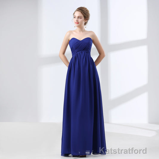 Sweetheart Chiffon A Line Bridesmaids Dresses