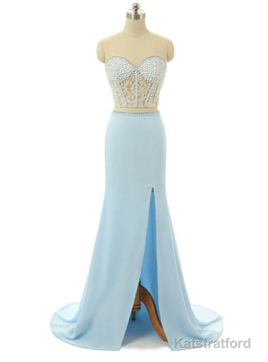 Sweetheart Neck Long Chiffon Prom Dresses Lace Women Dresses